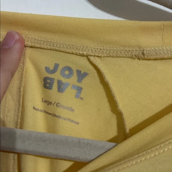 JoyLab Yellow Short Sleeve Knot Hem Tee - Picture 3 of 3